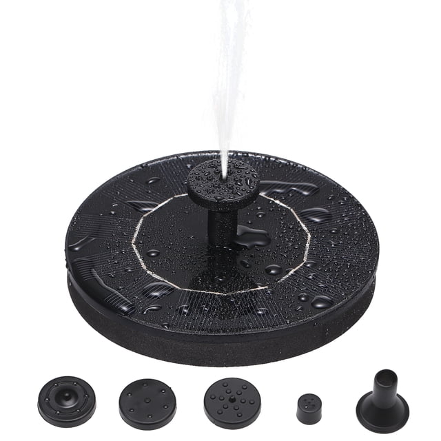 Amdohai 1W Solar Powered Fountain Free Standing Solar DIY Birdbath Fountain