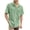 Green-1, variant on Mens Nightgown Henley Y-Neck Night Shirt for Sleeping Short Sleeve Loose Kaftan Soft Sleepwear with Pockets