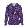thumbnail image 1 of Lsque Purple Leopard Pattern UPF 50+ Lightweight Sun Protection Men's Women's Long Sleeve Shirt, Hoodie Performance -Large, 1 of 7