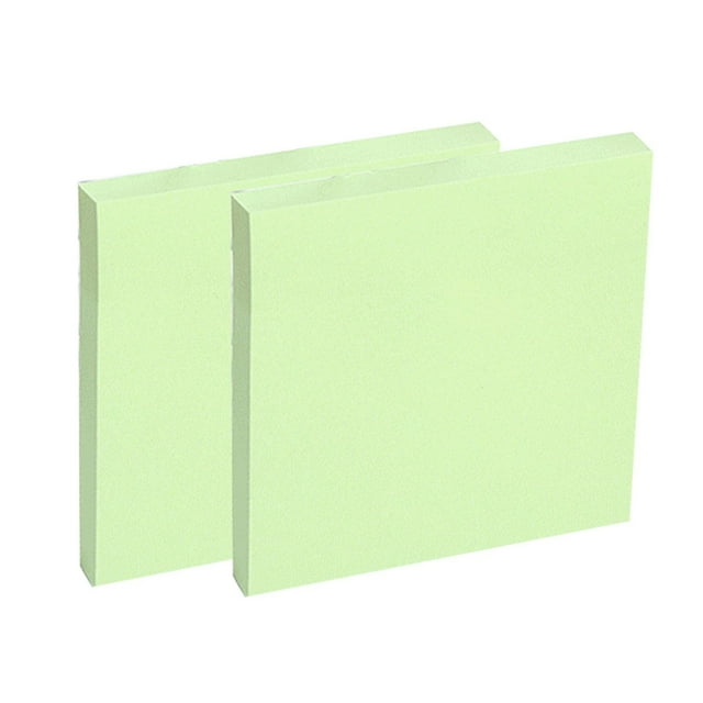 Sticky Notes, 2 Sticky Note Pads, 3 x 3 inch, Office Products, Sticky Notes for Vertical Surfaces, Monitors, Walls and Windows Teacher Sticky Notes Bulk, Desk Notepad, Work Supplies for Office, Green