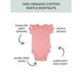 thumbnail image 2 of Honest Baby Clothing Organic Cotton Boy/Girl Short Sleeve Ruffle Shoulder Bodysuit Set, Newborn to 24M, 2 of 6