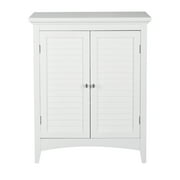 Elegant Home Fashions Glancy Wooden Floor Cabinet with Shelves, White