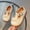 Beige, variant on Liyamei Girls Bow Ballet Summer Fashion Soft Sole Mary Jane Shoes With Hook Loop Closure Girls Closed Toe Sandals Size 11