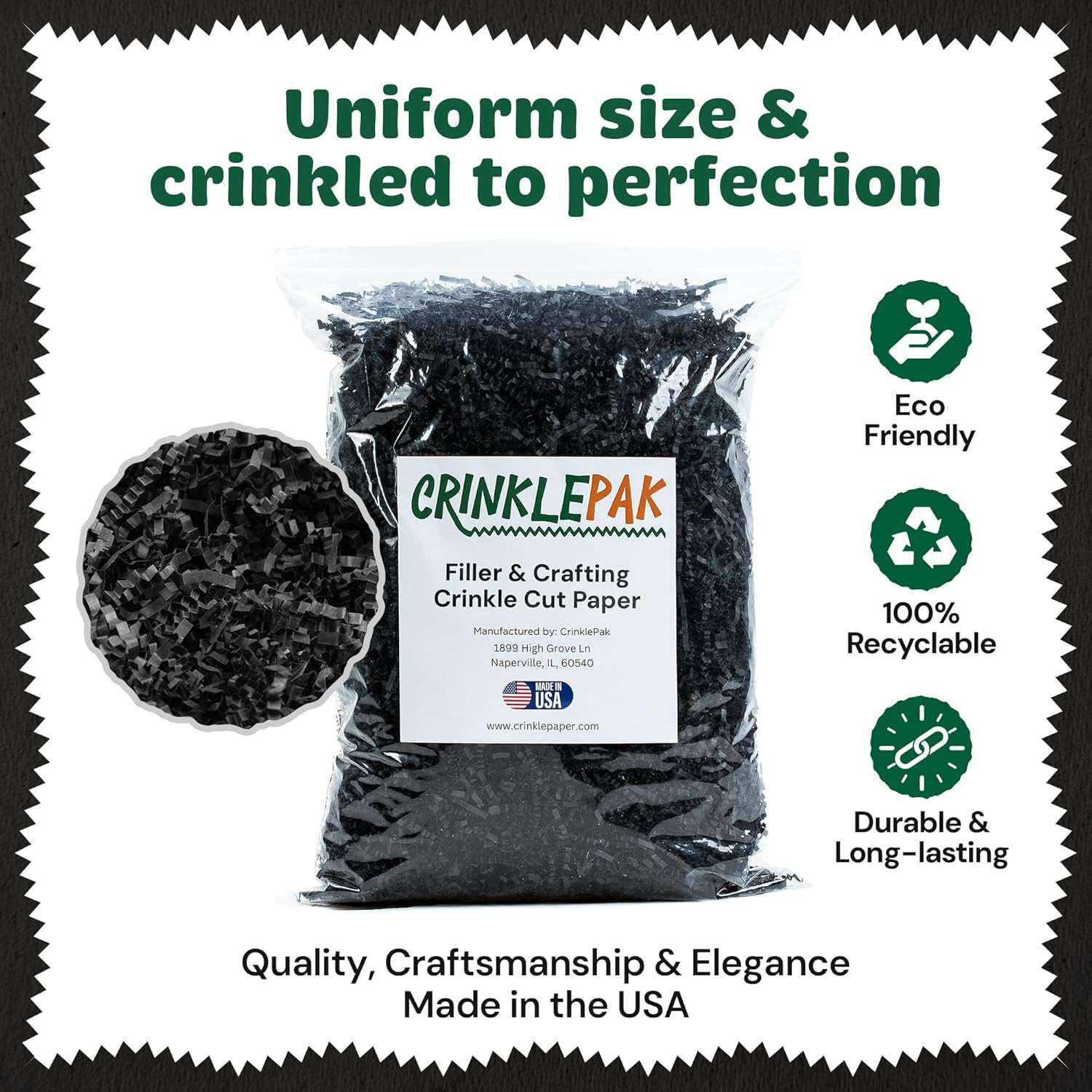 40 LB Black Crinkle Cut Shred