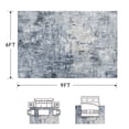 thumbnail image 7 of VUNATE 6'x9'Rugs for Living Room Washable Rugs Modern Abstract Area Rug Neutral Indoor Carpet Soft Rugs for Bedroom Office Dining Room Kitchen Laundry Room Accent Rug Modern Home Decor Blue, 7 of 7