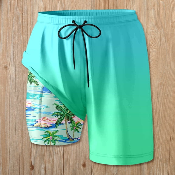 HAIJIE Plus Size Swim Shorts Casual Shorts Drawstring Womens Board Shorts for Girlfriend High Waisted Beach Swimwear Bottoms Bathing Trunks with Liner