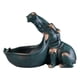 thumbnail image 1 of Estatua de hipopótamo decorativa de mesa, escultura de hipopótamo, figura de animal para el hogar Azul verde, 1 of 6