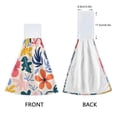 thumbnail image 4 of Abstract Flower Pattern Hand Towels 2 Pack Quick Dry Velvet Soft with Velcro Kitchen Bath 14x18in, 4 of 7
