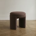 thumbnail image 2 of Furniture of America Thia Modern 18" Upholstered U-Shaped Indoor Stool, Brown, 2 of 9