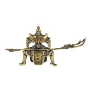 Grandest Birch Brass Chinese Door-god Guan Gong Statue Miniature Tea Table Feng Shui Home Decor Statue Design Home Decor Brass Gau