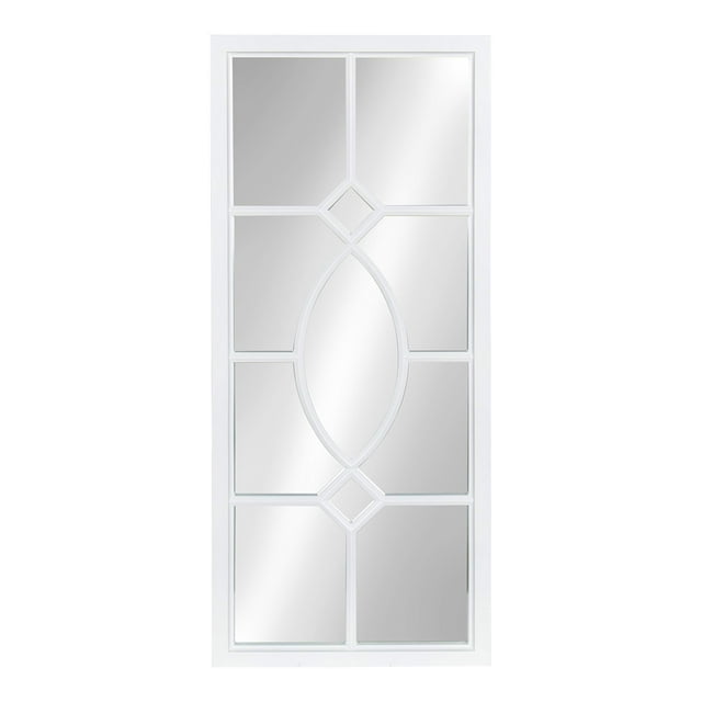 Kate and Laurel Cassat Miroir d'Accent Mural Moderne Décontracté à Fenêtre, Blanc