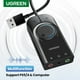 thumbnail image 2 of Tarjeta de sonido UGREEN, interfaz de Audio USB, micrófono externo de 3,5mm, adaptador de Audio, tarjeta de sonido para PC, portátil, PS4, auriculares, tarjeta de sonido USB Tan Jianjun unisex, 2 of 2