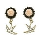 thumbnail image 2 of 1 par de pendientes colgantes de gorrión de aleación de bronce vintage Rosa 10mm, 2 of 7