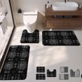 thumbnail image 1 of Fiudx Juego de Alfombrillas de Baño de Poliéster Suave, Absorbentes y Antideslizantes, Decoración Moderna, Versátiles para Baño y Entrada, Juego de 3 Piezas, 60 X 50 Cm, 60 X 40 Cm, 50 X 80 Cm, 1 of 7