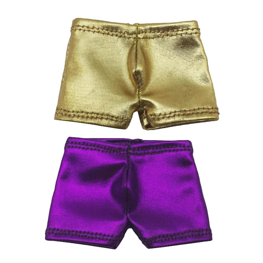 1:6 Man Purple Artificial Leather Shorts for 12''  Kumik Action Figure 