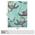 thumbnail image 4 of ARISTURING Sea Otters Throw Blankets Flannel Soft Warm Blanket for Bedding,Couch,Sofa,Bed,Warm Throw Blanket for Kids Room A Great Gift Decorations, 4 of 6