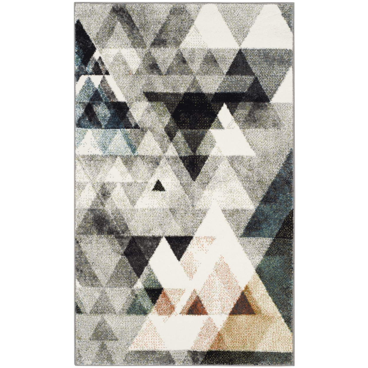 SAFAVIEH Porcello Leah Geometric Area Rug, Grey/Blue, 2'4" x 4'