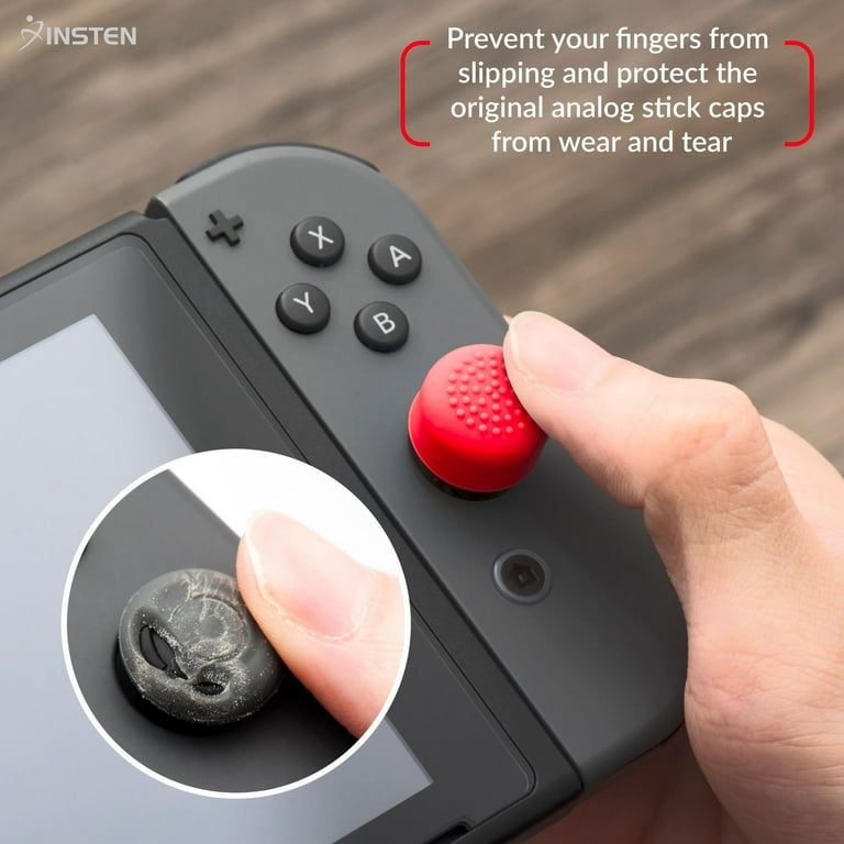 Insten 1 Pair Joy Con Thumb Grip Stick Caps for Nintendo Switch