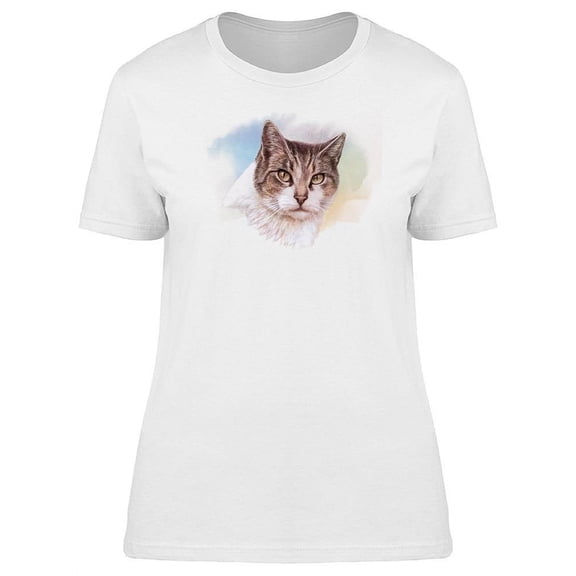Graphic Cute Cat Animal T-Shirt Women -Image by Shutterstock, Female 3X-Large