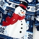 thumbnail image 5 of Pijama de muñeco de nieve con estampado completo, pijama navideño azul (mangas largas), 5 of 5