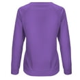 thumbnail image 4 of VANLOFE Women's Solid Color Long Sleeve Sweatshirt Crewneck Sweatshirt for Women Women's Washed Warm Purple Sweatshirt 2XL, 4 of 5