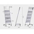 thumbnail image 5 of 4 Pockets Magazine Rack, Durable Brochure Display Stand, Magazine Holder Newspaper Stand, Silver, 5 of 5