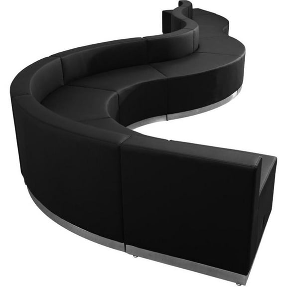 Flash Furniture Hercules Alon 9 Piece Reception Seating in Black