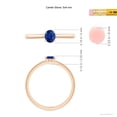 thumbnail image 4 of ANGARA Natural Classic Solitaire Oval Blue Sapphire Promise Ring in 14K Rose Gold for Women (Size-5x4mm) | September Birthstone, Anniversary, Jewelry Gift for Women | Natural Blue Sapphire Ring, 4 of 9