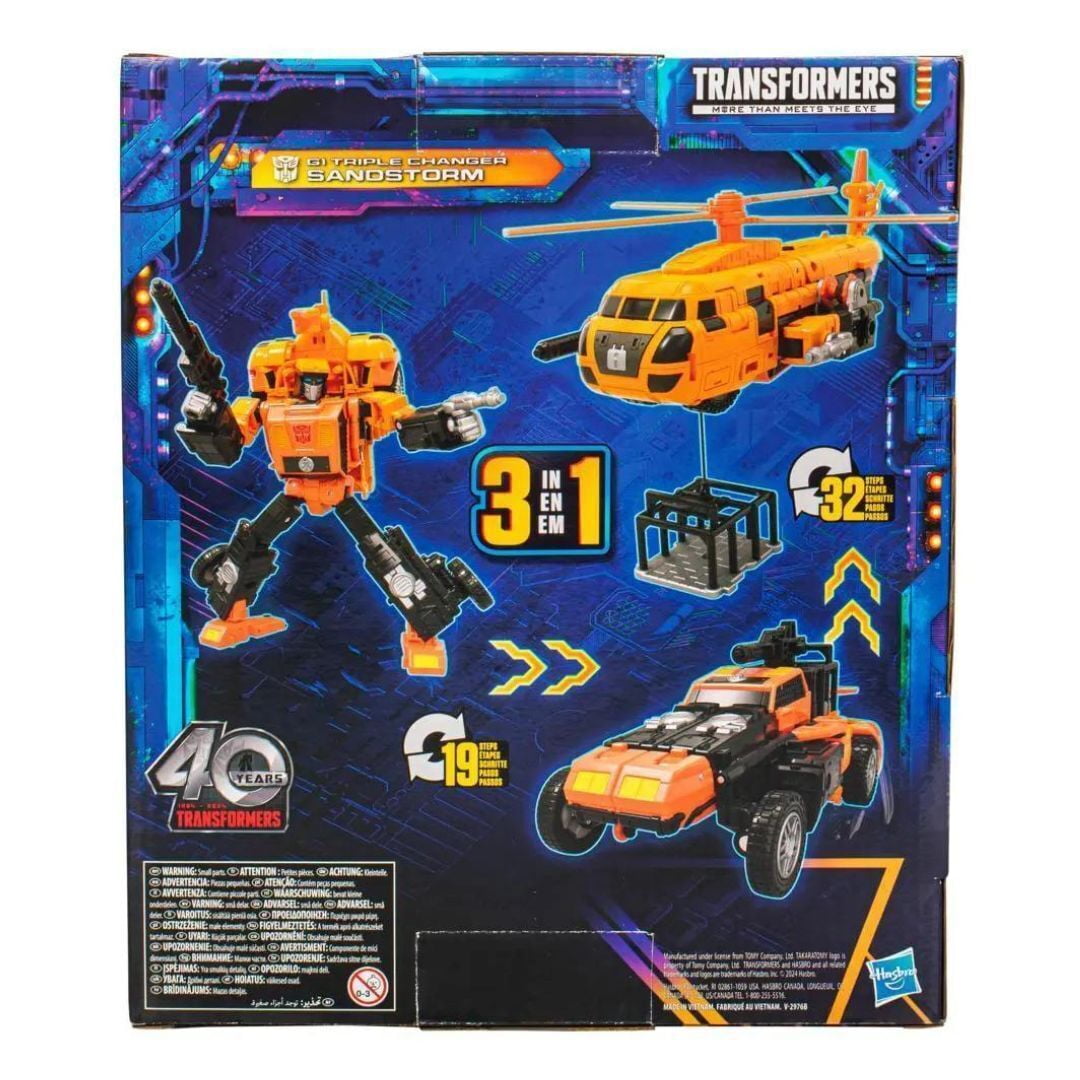 Hasbro Transformers Legacy United Leader Class G1 Triple Changer Sandstorm 7.5-Inch Converting Action Figure