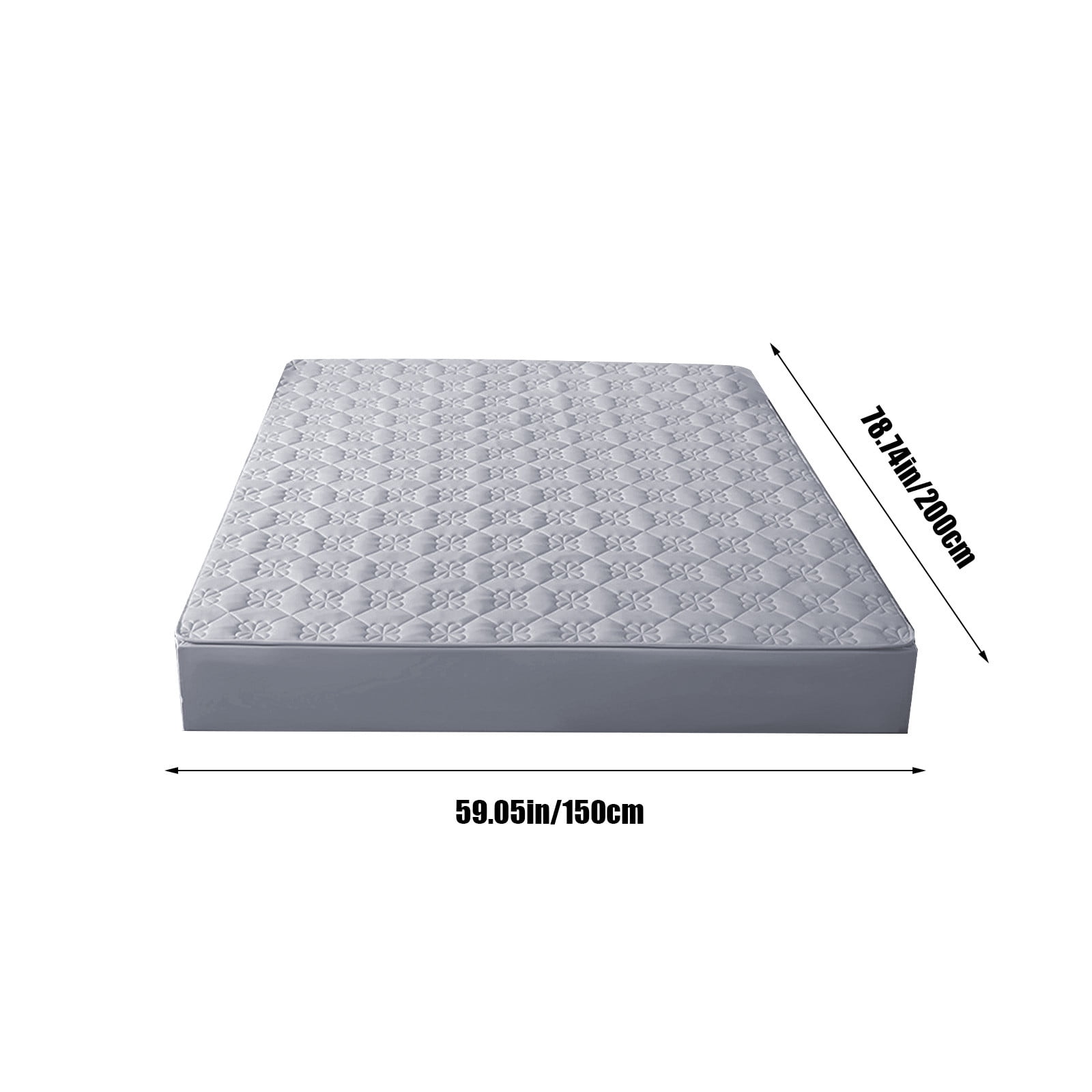 Hmgxay Fitted Sheet Protector, Bed Mattress Cover with Elastic Edges, Cotton Quilted Mattress Pad for All Seasons, Breathable Non-Slip Bed Liner(59.0x78.7 Inches)