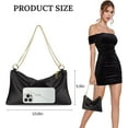 thumbnail image 2 of Women’s Satin Evening Bag Clutch Purse Handbag for Women Wedding Shoulder Bag with 2 Chains for Formal Cocktail Party, 2 of 6