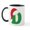 White/Black Inside, variant on CafePress - Christmas Letter D Alphabet Mug - 11 oz Ceramic Mug - Novelty Coffee Tea Cup