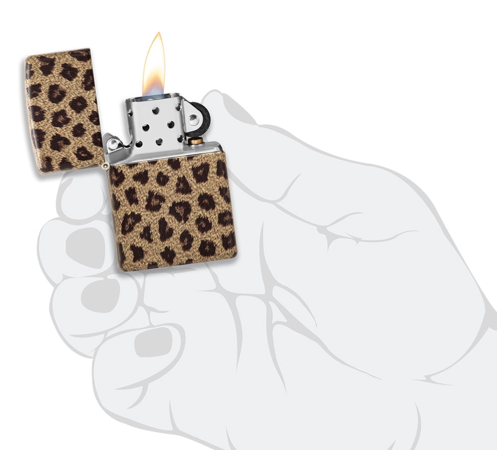 Zippo Leopard Print 540 Color Pocket Lighter