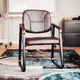 thumbnail image 2 of Global Industrial Reception Chair, Vinyl Upholstered, Burgundy, 2 of 3