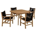 thumbnail image 6 of Vienna 5-Piece Dining Set with Armchairs in Natural Black, 6 of 10