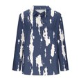 thumbnail image 5 of Uootdi Boho Long Sleeve Shirts for Women V Neck Button Down T Shirts Casual Loose Fit Floral Print Basic Tops Tees Blouses Gift, 5 of 6