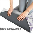 thumbnail image 3 of Purple Leaf Butterfly Pattern Hot Yoga Mat Towel Non Slip for Hot Yoga - Quick-Drying Yoga Mat Cover with 4 Corner Pockets with Travel Bag - Hot Yoga Towel Non Slip 70"x26", 3 of 6