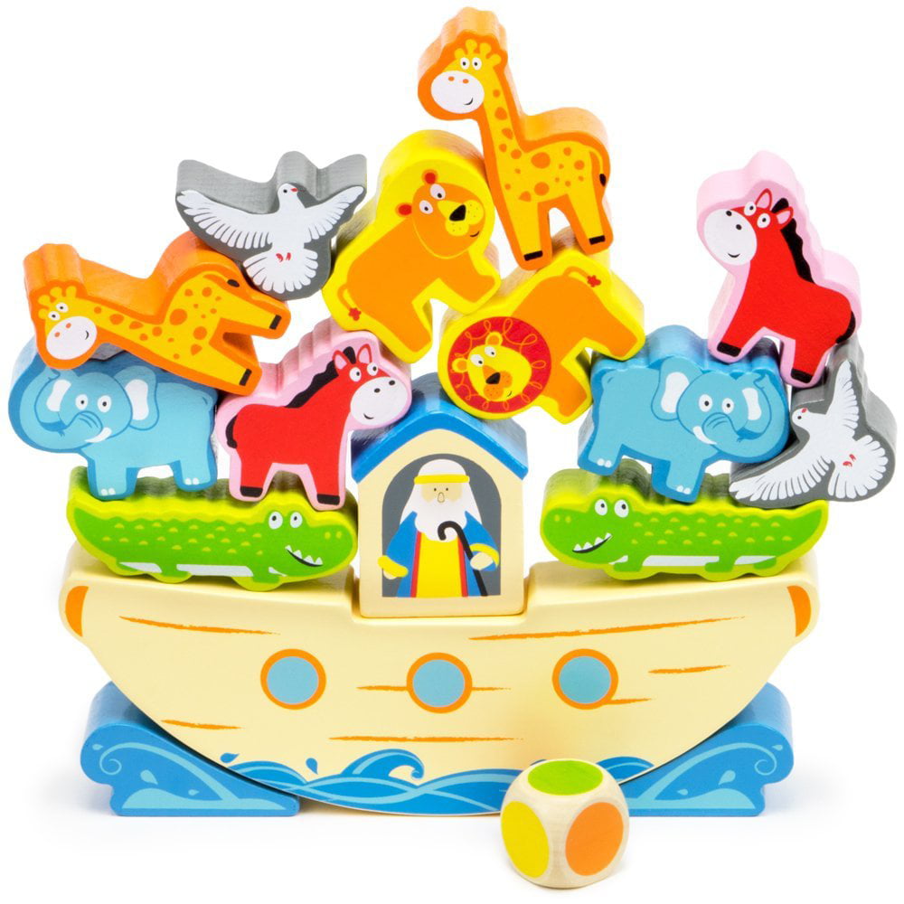 Noah's Balancing Ark Stacking Game, 17-Piece Block Balancing Play Set by, A  FLOOD ISWalmartING: How high can you stack the animals on the ark before  the.., By Imagination Generation - Walmart.com