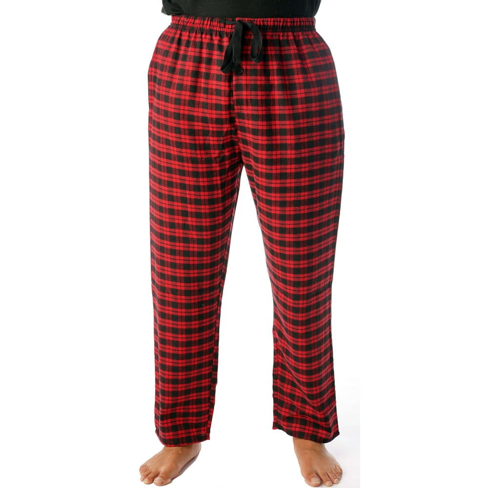 Followme followme Men's Flannel Pajamas Plaid Pajama Pants for Men (Red Black Plaid