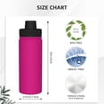 thumbnail image 3 of Uemuo Darkmagenta 18OZ Insulated Kettle, Sports Water Bottle, Stainless Steel Kettle, Vacuum Insulated Flask, Flip Lid Travel Mug, 3 of 7