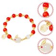 thumbnail image 4 of SHISUYAN Rabbit Charm Bracelet Alloy Round Beads Elegant Design 1Pack, 4 of 8