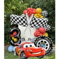 thumbnail image 4 of Cymylar 5Pcs Lightning Car, Racing Tire, Flag Foil Mylar Balloon, Racing Birthday Party Decoration, 4 of 5