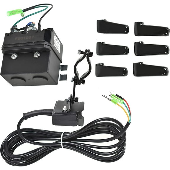 ALL-CARB 12V Solenoid Relay Contactor & Winch Rocker Thumb Switch Combo Replacement for ATV UTV