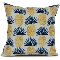 Simply Daisy, Pineapple Stripes, Geometric Print Outdoor Pillow