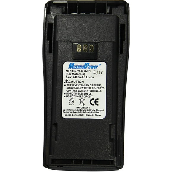MaximalPower RB MOT NTN4497/4490 (JP) Cellule Japonaise Sanyo 1900mAh Li-ion Batterie Radio Bidirectionnelle pour Motorola CP040/140/160/200 (Noir)