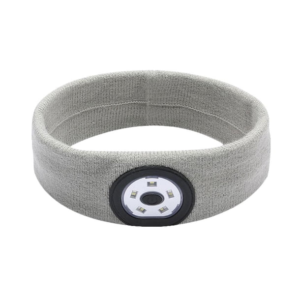 Linterna de cabeza de 9 LEDs, minilámpara de cabeza impermeable, iluminación exterior, gris claro, gris JShteea El nuevo