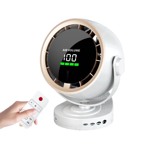 Desk Fans for Home, Quiet Table Fan Air Circulator Fans for Whole Room, 90° 70° Oscillating Dorm Fan with Remote, 3 Speeds, Desktop Fan for Home, Dorm