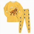 thumbnail image 2 of TOWED22 Little Boys Pajamas for Toddler Clothes Set Train Long Sleeve Cotton 2 Piece Kids Pjs Fall Winter Sleepwear 6-12 Months 12-24 Months 2t 3t 4t 5t 6t 7t 8t 9t Children,Yellow,4-5 Y, 2 of 7