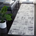 thumbnail image 4 of SAFAVIEH Amelia Carrie Abstract Distressed Area Rug, Grey/Charcoal, 6'7" x 6'7" Round, 4 of 11