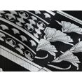 thumbnail image 4 of Ambesonne Art Deco Quilted Bedspread Set 3 Pcs, Classic Lily Petals Motif, Queen Size, Black and White, 4 of 5